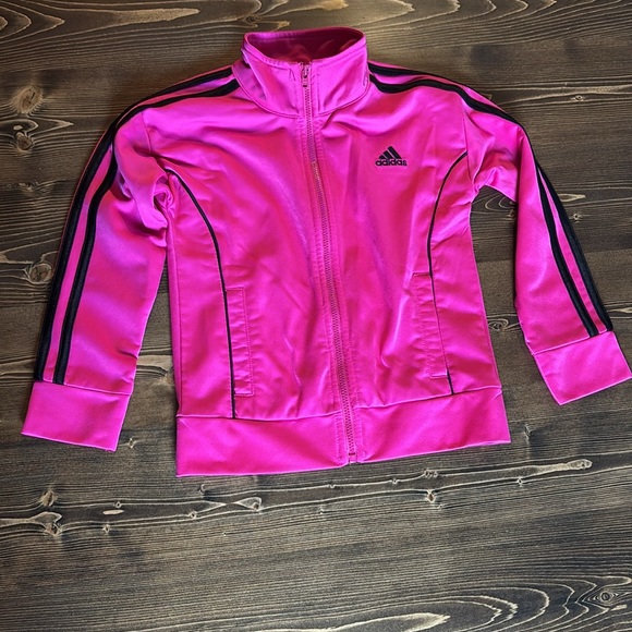 Adidas Fuchsia Tracksuit with Black Accents - Picture 3 of 9